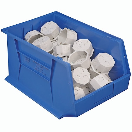 Quantum Storage Systems Storage Bin, Plastic, Blue, 10 in H, 11 in W QUS260BL